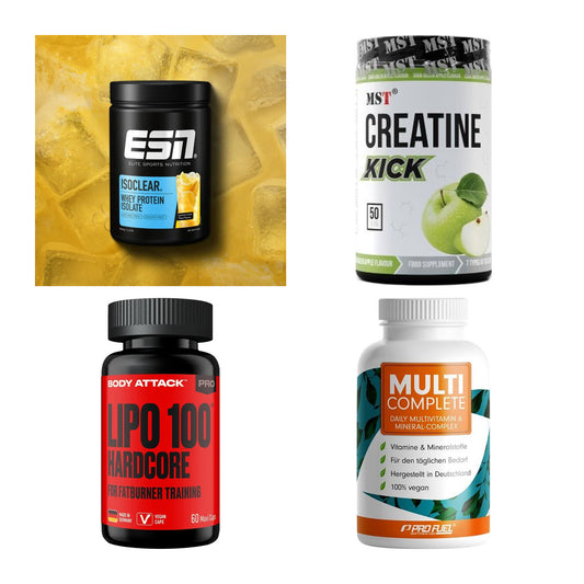Wettkampfvorbereitung: ESN ISOCLEAR + MST Creatine + 2 weitere – alle enthaltenen Artikel
