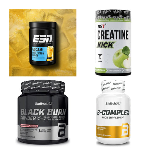 Wettkampfvorbereitung: ESN ISOCLEAR + MST Creatine + 2 weitere – alle enthaltenen Artikel