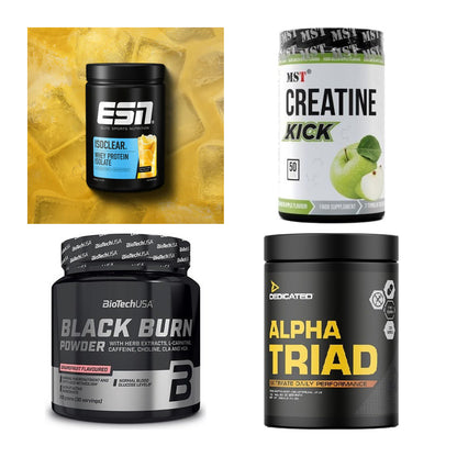 Wettkampfvorbereitung: ESN ISOCLEAR + MST Creatine + 2 weitere – alle enthaltenen Artikel