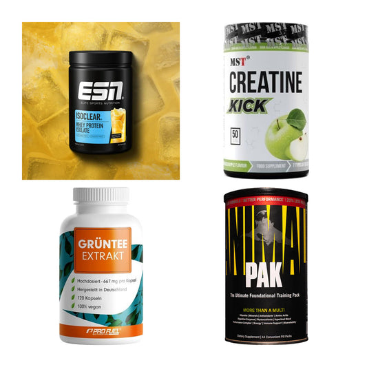Wettkampfvorbereitung: ESN ISOCLEAR + MST Creatine + 2 weitere – alle enthaltenen Artikel