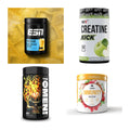 Wettkampfvorbereitung: ESN ISOCLEAR + MST Creatine + 2 weitere – alle enthaltenen Artikel