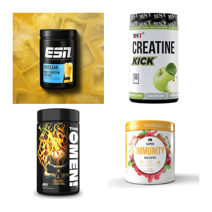 Wettkampfvorbereitung: ESN ISOCLEAR + MST Creatine + 2 weitere – alle enthaltenen Artikel
