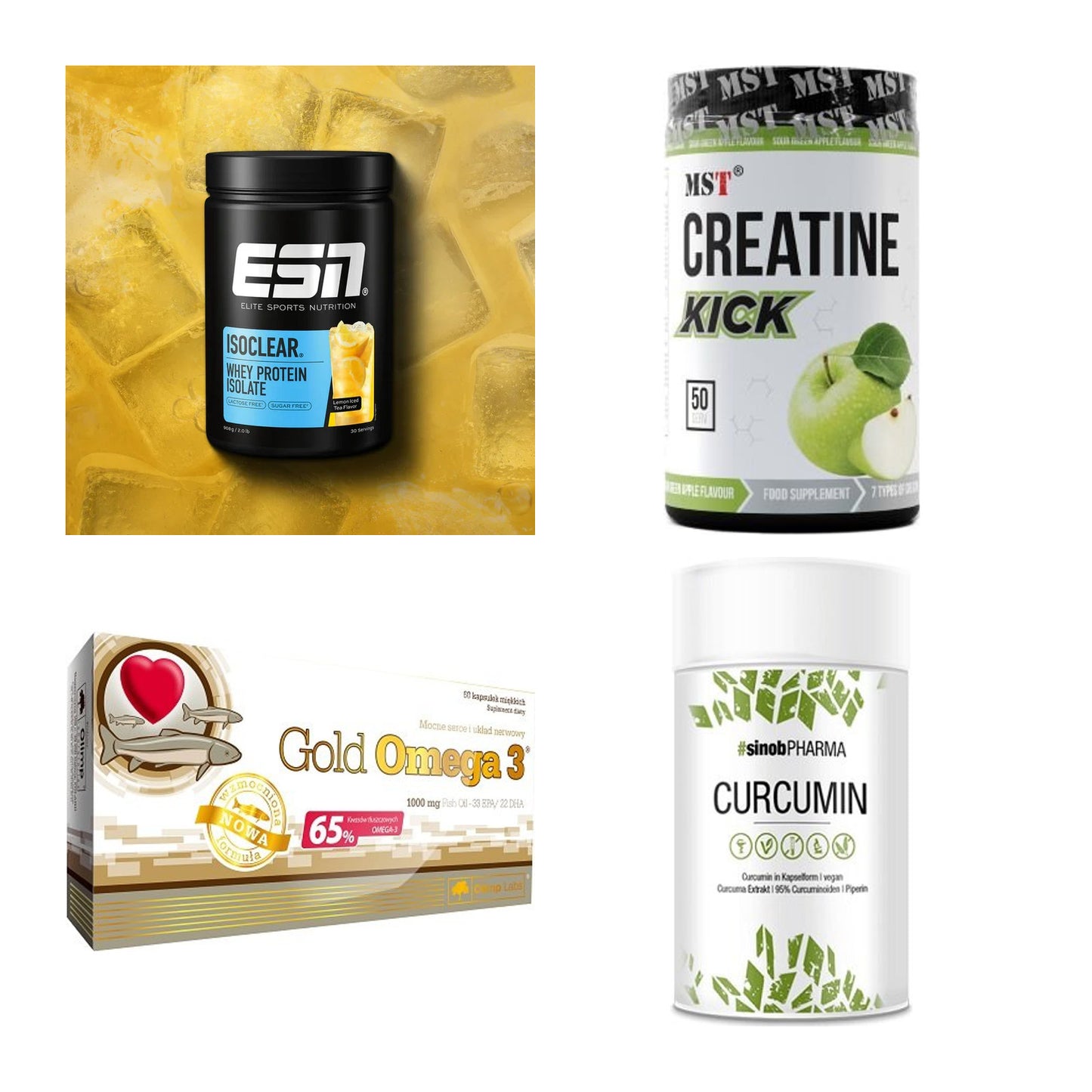 Wettkampfvorbereitung: ESN ISOCLEAR + MST Creatine + 2 weitere – alle enthaltenen Artikel