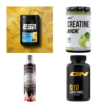 Wettkampfvorbereitung: ESN ISOCLEAR + MST Creatine + 2 weitere – alle enthaltenen Artikel
