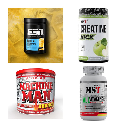Wettkampfvorbereitung: ESN ISOCLEAR + MST Creatine + 2 weitere – alle enthaltenen Artikel