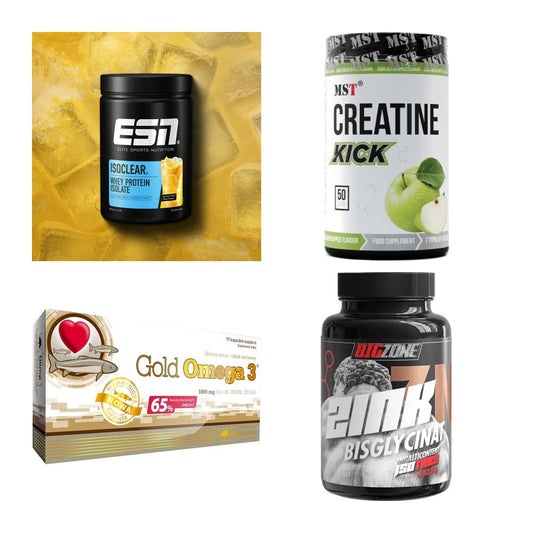 Wettkampfvorbereitung: ESN ISOCLEAR + MST Creatine + 2 weitere – alle enthaltenen Artikel