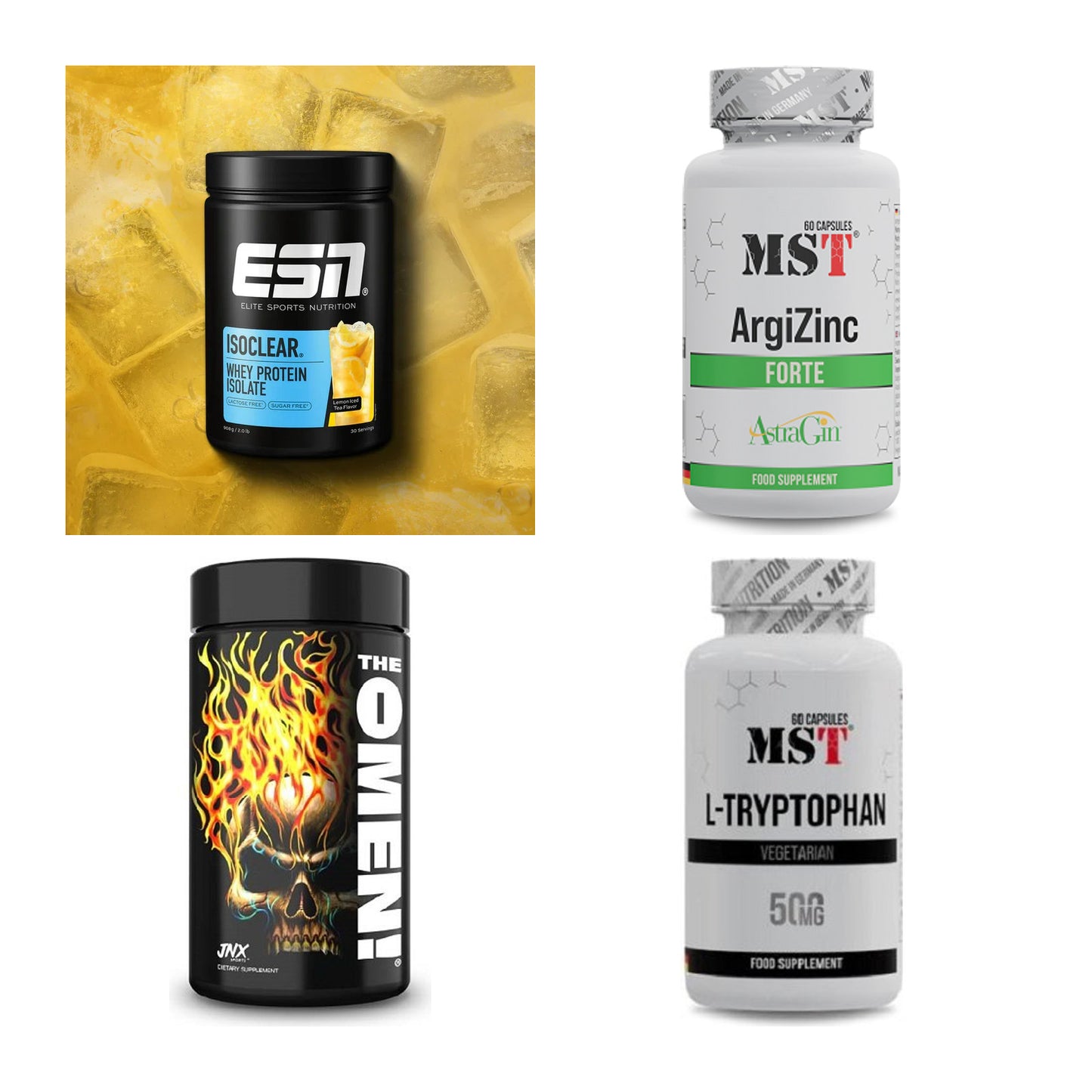 Wettkampfvorbereitung: ESN ISOCLEAR + MST ArgiZinc + 2 weitere – alle enthaltenen Artikel