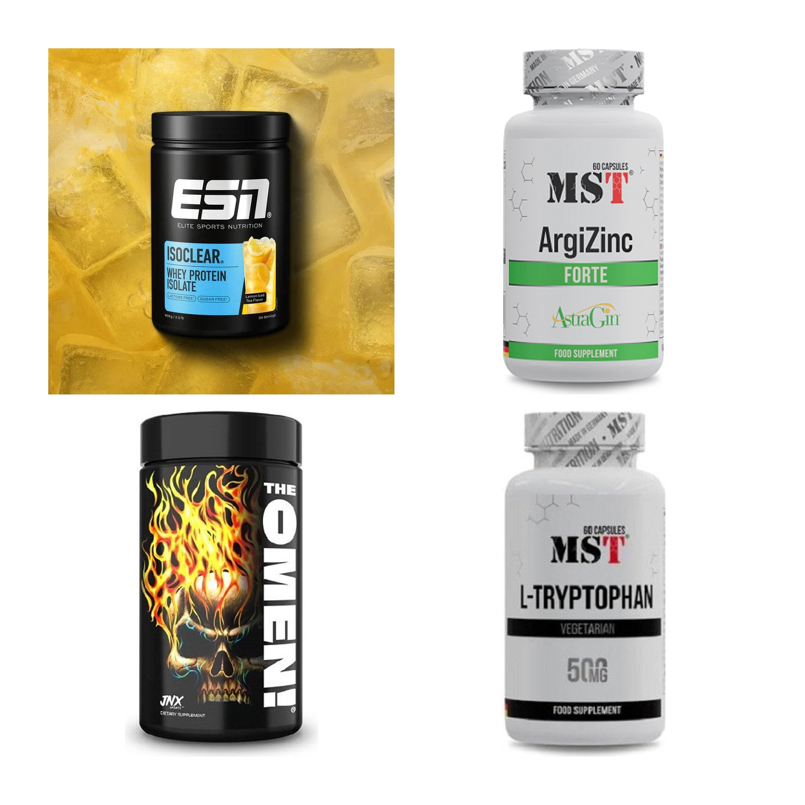Wettkampfvorbereitung: ESN ISOCLEAR + MST ArgiZinc + 2 weitere – alle enthaltenen Artikel