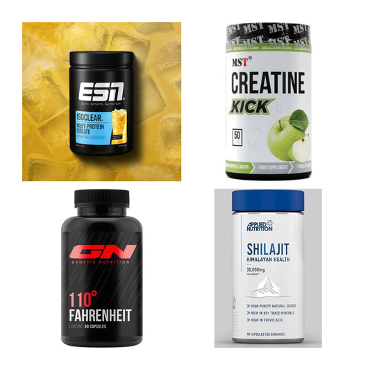 Wettkampfvorbereitung: ESN ISOCLEAR + MST Creatine + 2 weitere – alle enthaltenen Artikel