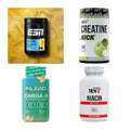 Wettkampfvorbereitung: ESN ISOCLEAR + MST Creatine + 2 weitere – alle enthaltenen Artikel