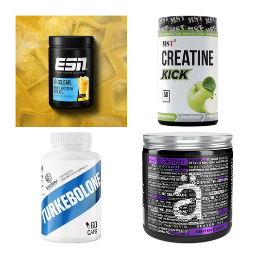 Wettkampfvorbereitung: ESN ISOCLEAR + MST Creatine + 2 weitere – alle enthaltenen Artikel