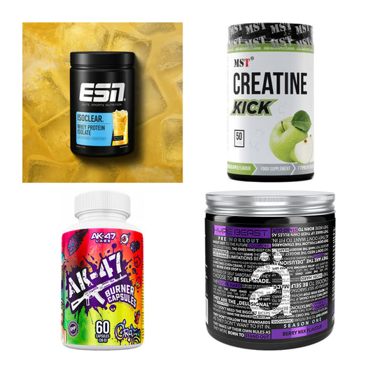 Wettkampfvorbereitung: ESN ISOCLEAR + MST Creatine + 2 weitere – alle enthaltenen Artikel