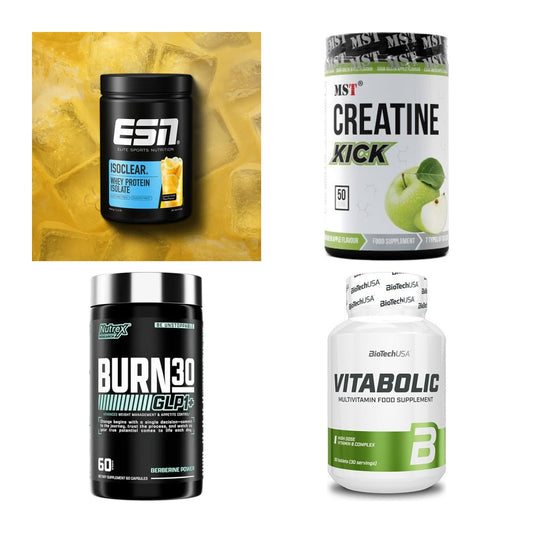Wettkampfvorbereitung: ESN ISOCLEAR + MST Creatine + 2 weitere – alle enthaltenen Artikel
