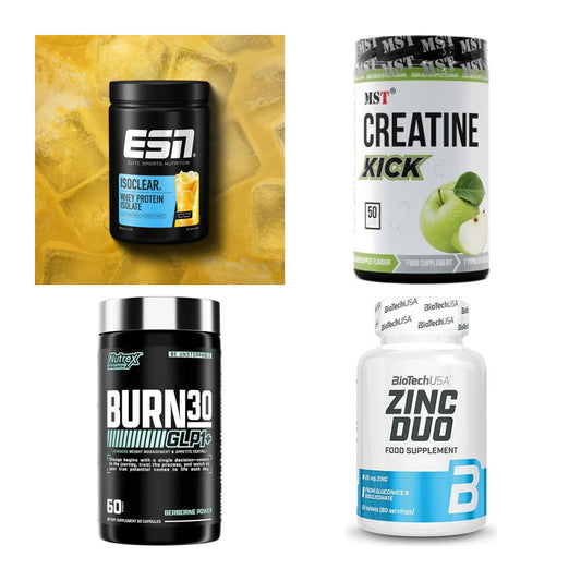 Wettkampfvorbereitung: ESN ISOCLEAR + MST Creatine + 2 weitere – alle enthaltenen Artikel