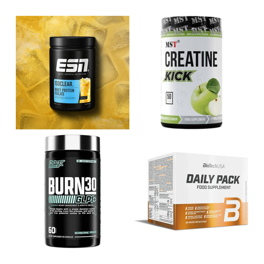 Wettkampfvorbereitung: ESN ISOCLEAR + MST Creatine + 2 weitere – alle enthaltenen Artikel
