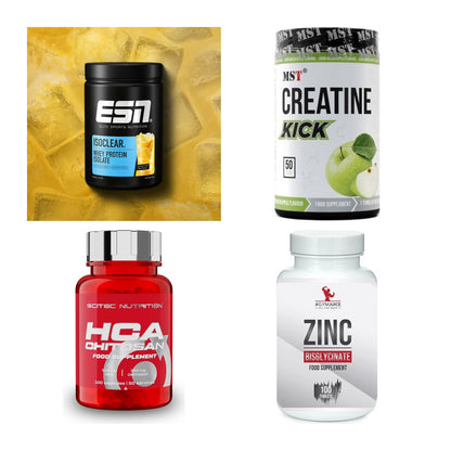 Wettkampfvorbereitung: ESN ISOCLEAR + MST Creatine + 2 weitere – alle enthaltenen Artikel