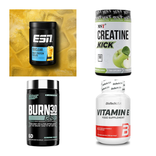 Wettkampfvorbereitung: ESN ISOCLEAR + MST Creatine + 2 weitere – alle enthaltenen Artikel