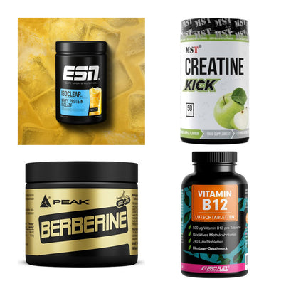 Wettkampfvorbereitung: ESN ISOCLEAR + MST Creatine + 2 weitere – alle enthaltenen Artikel