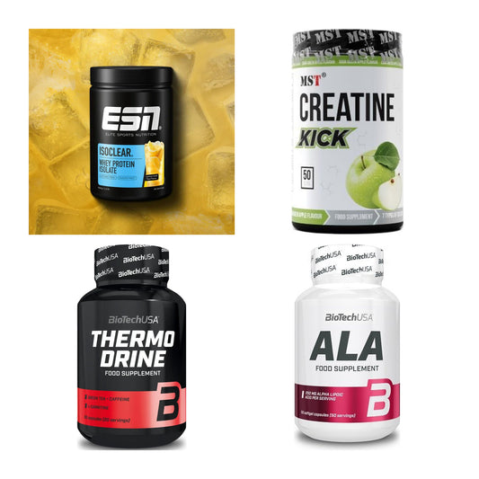 Wettkampfvorbereitung: ESN ISOCLEAR + MST Creatine + 2 weitere – alle enthaltenen Artikel