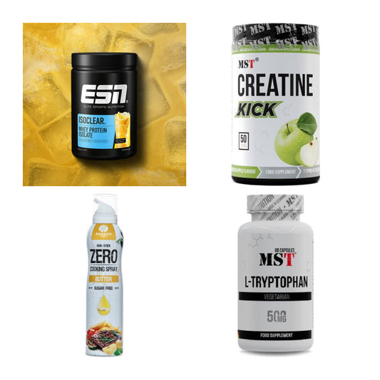Wettkampfvorbereitung: ESN ISOCLEAR + MST Creatine + 2 weitere – alle enthaltenen Artikel