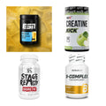 Wettkampfvorbereitung: ESN ISOCLEAR + MST Creatine + 2 weitere – alle enthaltenen Artikel