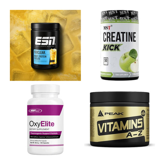Wettkampfvorbereitung: ESN ISOCLEAR + MST Creatine + 2 weitere – alle enthaltenen Artikel