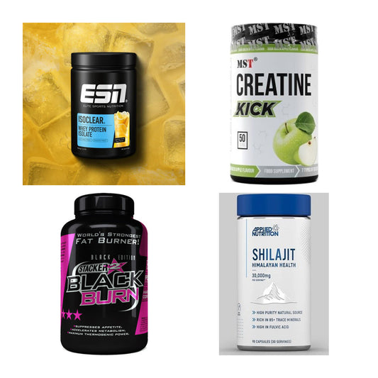 Wettkampfvorbereitung: ESN ISOCLEAR + MST Creatine + 2 weitere – alle enthaltenen Artikel