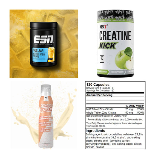 Wettkampfvorbereitung: ESN ISOCLEAR + MST Creatine + 2 weitere – alle enthaltenen Artikel