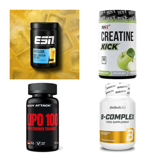 Wettkampfvorbereitung: ESN ISOCLEAR + MST Creatine + 2 weitere – alle enthaltenen Artikel