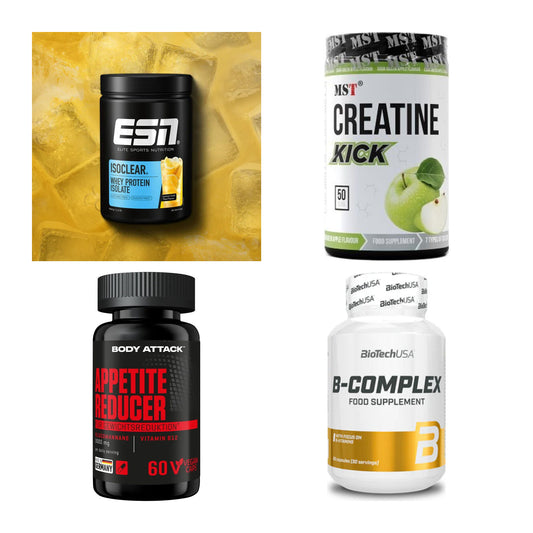 Wettkampfvorbereitung: ESN ISOCLEAR + MST Creatine + 2 weitere – alle enthaltenen Artikel