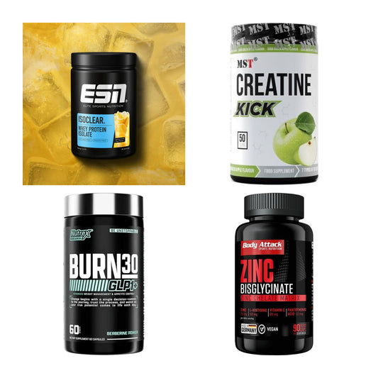 Wettkampfvorbereitung: ESN ISOCLEAR + MST Creatine + 2 weitere – alle enthaltenen Artikel