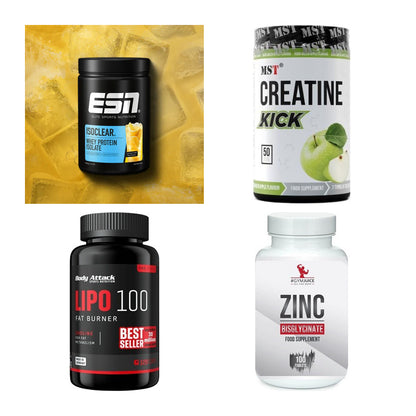 Wettkampfvorbereitung: ESN ISOCLEAR + MST Creatine + 2 weitere – alle enthaltenen Artikel