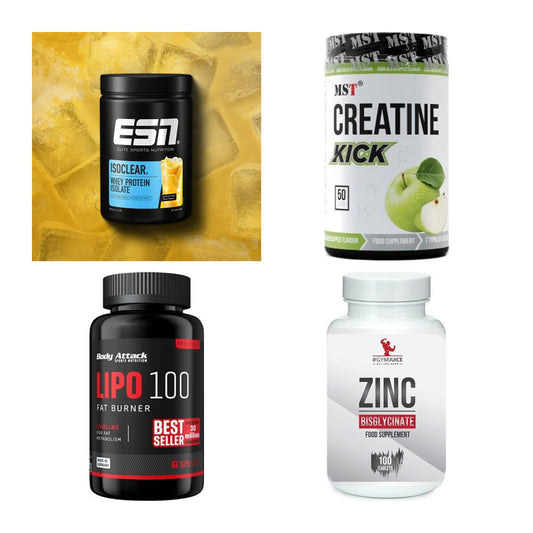 Wettkampfvorbereitung: ESN ISOCLEAR + MST Creatine + 2 weitere – alle enthaltenen Artikel