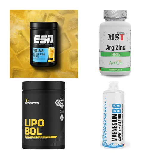 Wettkampfvorbereitung: ESN ISOCLEAR + MST ArgiZinc + 2 weitere – alle enthaltenen Artikel