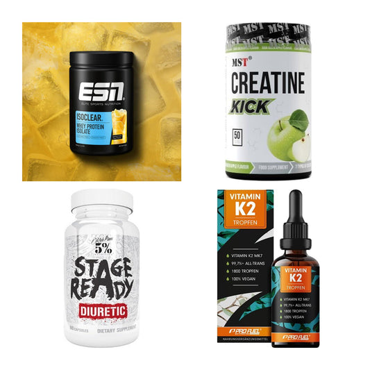 Wettkampfvorbereitung: ESN ISOCLEAR + MST Creatine + 2 weitere – alle enthaltenen Artikel
