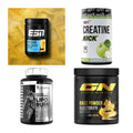 Wettkampfvorbereitung: ESN ISOCLEAR + MST Creatine + 2 weitere – alle enthaltenen Artikel