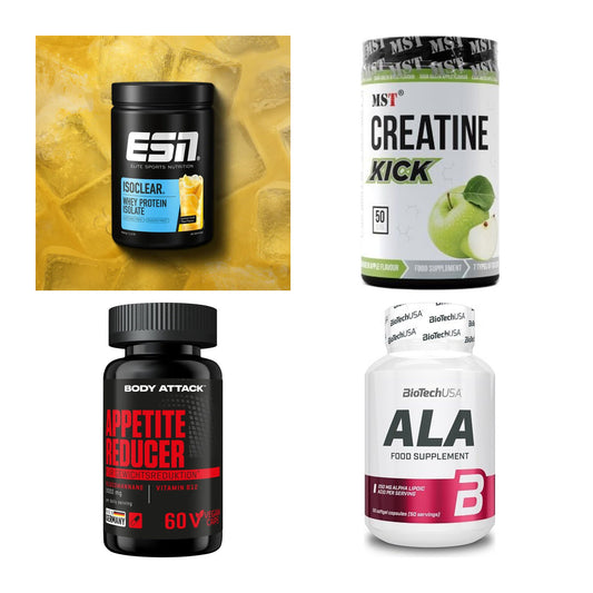 Wettkampfvorbereitung: ESN ISOCLEAR + MST Creatine + 2 weitere – alle enthaltenen Artikel