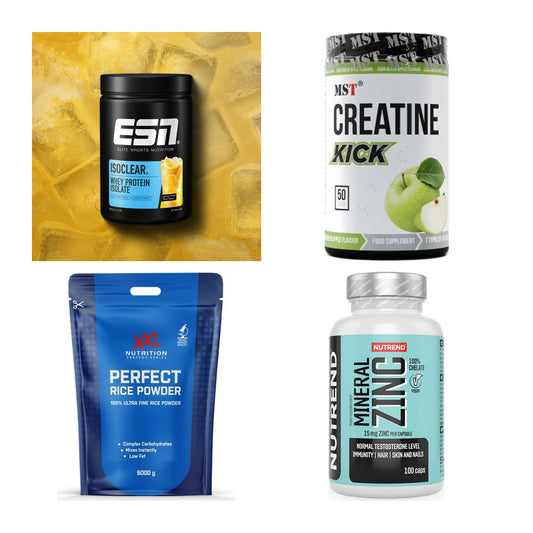 Wettkampfvorbereitung: ESN ISOCLEAR + MST Creatine + 2 weitere – alle enthaltenen Artikel