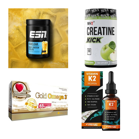 Wettkampfvorbereitung: ESN ISOCLEAR + MST Creatine + 2 weitere – alle enthaltenen Artikel