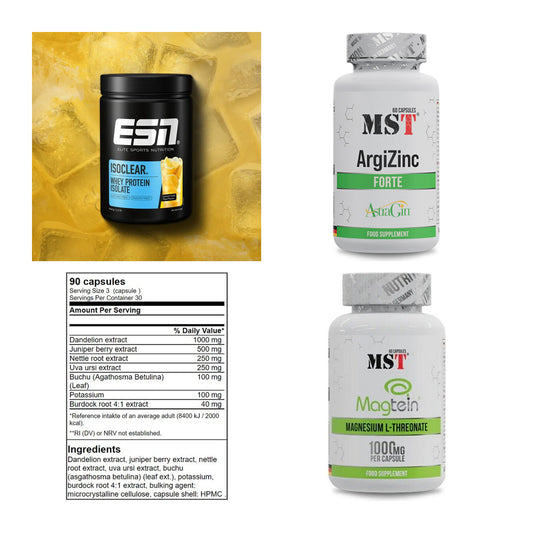 Wettkampfvorbereitung: ESN ISOCLEAR + MST ArgiZinc + 2 weitere – alle enthaltenen Artikel