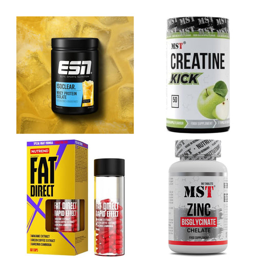 Wettkampfvorbereitung: ESN ISOCLEAR + MST Creatine + 2 weitere – alle enthaltenen Artikel