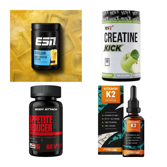 Wettkampfvorbereitung: ESN ISOCLEAR + MST Creatine + 2 weitere – alle enthaltenen Artikel