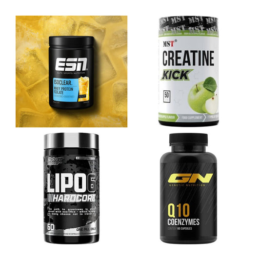 Wettkampfvorbereitung: ESN ISOCLEAR + MST Creatine + 2 weitere – alle enthaltenen Artikel