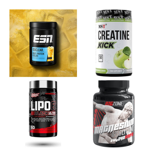 Wettkampfvorbereitung: ESN ISOCLEAR + MST Creatine + 2 weitere – alle enthaltenen Artikel