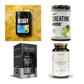 Wettkampfvorbereitung: ESN ISOCLEAR + MST Creatine + 2 weitere – alle enthaltenen Artikel