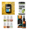 Wettkampfvorbereitung: ESN ISOCLEAR + MST Creatine + 2 weitere – alle enthaltenen Artikel