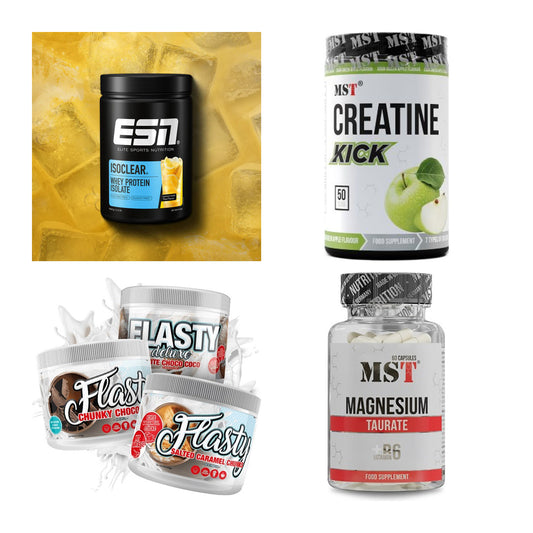 Wettkampfvorbereitung: ESN ISOCLEAR + MST Creatine + 2 weitere – alle enthaltenen Artikel