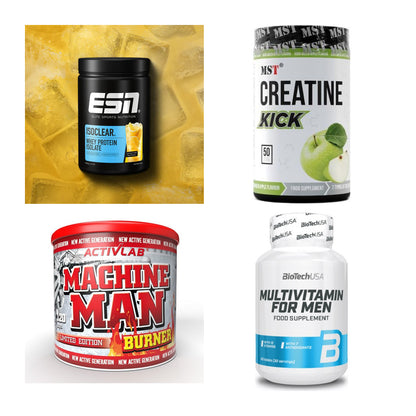 Wettkampfvorbereitung: ESN ISOCLEAR + MST Creatine + 2 weitere – alle enthaltenen Artikel
