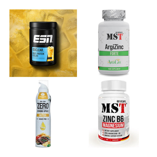 Wettkampfvorbereitung: ESN ISOCLEAR + MST ArgiZinc + 2 weitere – alle enthaltenen Artikel