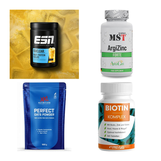 Wettkampfvorbereitung: ESN ISOCLEAR + MST ArgiZinc + 2 weitere – alle enthaltenen Artikel